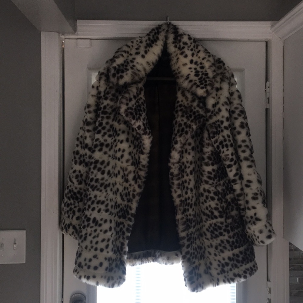 Victoria's Secret Leopard Print Faux Fur Coat